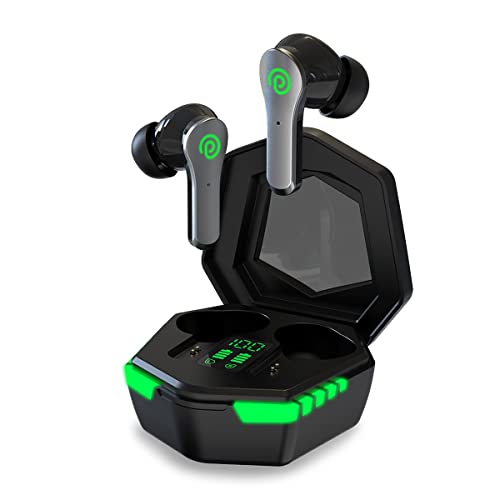 PTron Bassbuds Rush Bluetooth True Wireless In Ear Earbuds With Mic, Gaming 40ms Low Latency, 35Hrs Playtime, Deep Bass, ENC Stereo Call, BT5.3 Headphones, 1-Step Pairing, Voice Assist & IPX4 (Black) For Rs. 699 @ 78 %