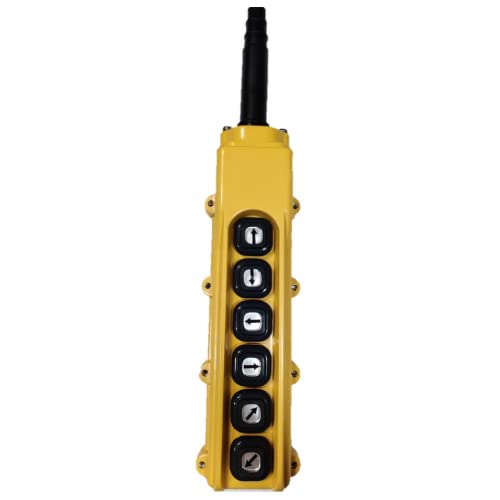 B-83: 6 Button Pendant Control Station. 6 x 1 Speed Pushbuttons