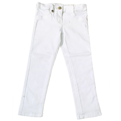 Jean 5 poches Buphy blanc taille 16 opaque et stretch anti pli