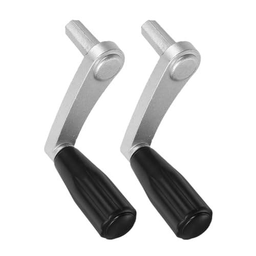 HOMSFOU Manivela Metálica para Tendedero Ajustable, Soporte de Hierro Pequeño Color Plateado, 2 Piezas para Perchero Elevador de Ropa, Accesorio para Secado en Balcones y Espacios