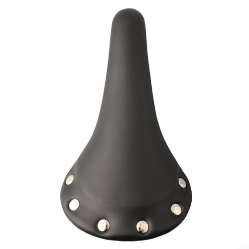 Sella di ricambio per bici da pista, in pelle PU con design ergonomico, comoda imbottitura in schiuma ad alta densità (nero)