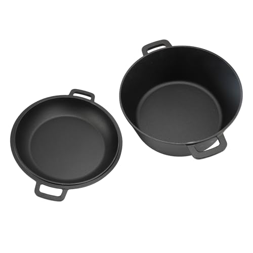 BAFOVY Gusseisen-Pfannenset, Robuste 10-Zoll-Bratpfanne mit Zwei Hilfsgriffen für das Kochen zu Hause in der Küche 4 BAFOVY Gusseisen-Pfannenset, Robuste 10-Zoll-Bratpfanne mit Zwei Hilfsgriffen für das Kochen zu Hause in der Küche