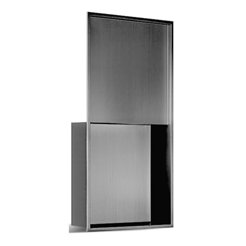 Étagère de douche carrée en acier brossé inoxydable anti-rouille pour produits de soin