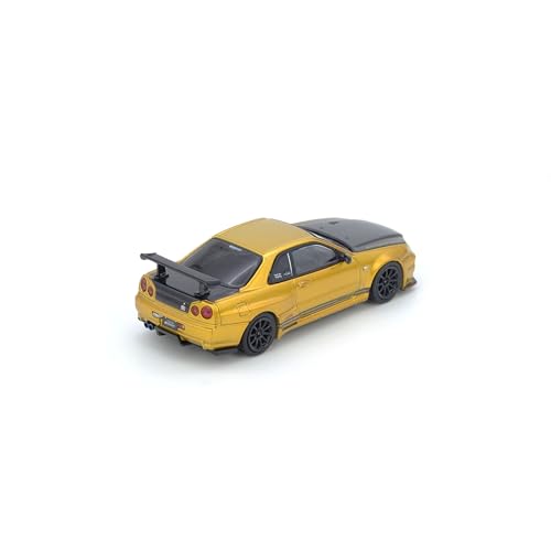 Inno Models Skyline GT-R (R34) Top Secret RHD Gold Metallic 1/64 miniatura 2