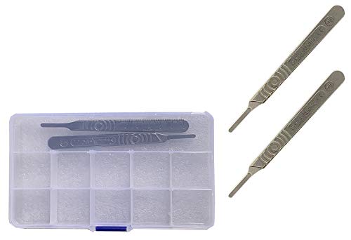 2 PCS Swann Morton No 4 Stainless Steel Surgical Scalpel Handle Suit for Blades 20/21/22/22a/23/24/25/26/27/36