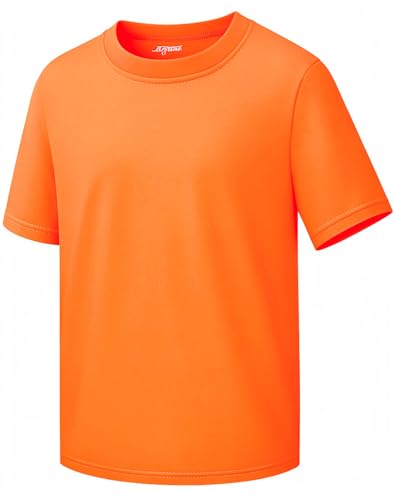 Image of Boys Shirts Athletic Dry Fit Neon T Shirts Short Sleeve Kids Youth Moisture Wicking Quick Dry Sports Training Performance Tee