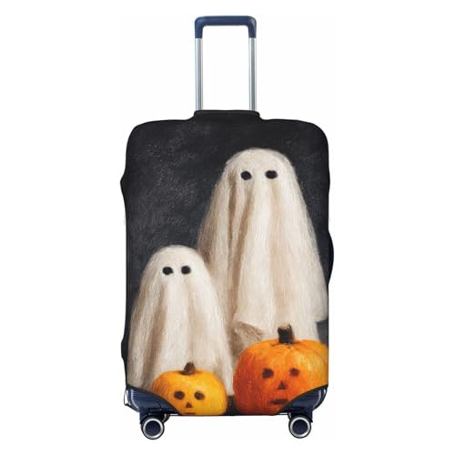 Family Of Cute Little Ghosts Elastic Travel Luggage Covers Dustproof Scratch-Resistant Suitcase Protector Fit 22-24 Inch