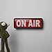 ON AIR Light Sign Recording Sign Studio Warning Signfor (Studio/Home Studio/Company/Desk or Wall Decor). Simple and Easy ON/Off Switch Button.Up Lighted Broadcast Warning Sign Finished (Black)