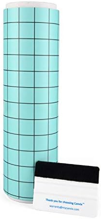 Vinyl Transfer Paper Application Tape Roll with Perfect Alignment Grid Lines for Self-Adhesive Vinyl for Decals, Signs, and Crafts - Cricut, Silhouette Cameo, and Oracal Compatible (1 x 16 ft)