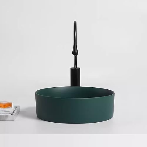 Lavabo céramique vert foncé idéal balcon et petit espace - 6