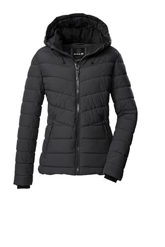 G.I.G.A. DX Damen Steppjacke/Funktionsjacke in Daunenoptik mit abzippbarer Kapuze GW 32 WMN QLTD JCKT, schwarz, 40, 43537-000