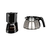 Melitta Enjoy 1017-02, Filterkaffeemaschine mit Glaskanne, AromaSelector, Schwarz Filter-Kaffeemaschine, Kunststoff, 1.2 liters & Enjoy Glas kanne, schwarz