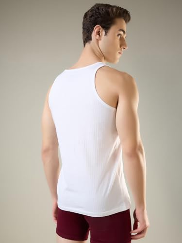 Image of Park Avenue Men's Pure Cotton Regular Fit Solid Pattern Vest