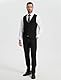 HISDERN Anzugweste Herren Schwarz Regular Fit Elegante Weste Herren Anzug Klassische Formelle Anzugwesten Einfarbig Hochzeit Smoking Westen für Männer mit 3 Knöpfen Taschen M