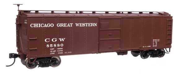 Walthers Mainline 910-40962 HO Scale 40' Early X29 Boxcar - Ready to Run - Chicago Great Western #85880