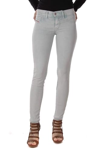 DIESEL Livier Cheville 0672M Dames Jeans Pantalon Slim Jegging (Vert Claire, W25)