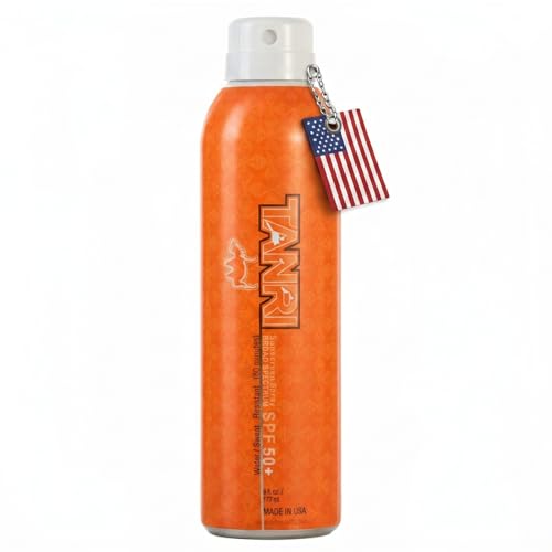 Image of TANRI Reef Safe Sunscreen Spray SPF 50+ Broad Spectrum Face & Body, 6 fl oz | UVA /UVB Sun Protection Spray | Aerosol, Oxybenzone, Octinoxate, Parabens, Silicone Free | USA Made Outdoor Activities