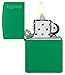 Zippo Grass Green Matte Zippo Logo Classic Pocket Lighter