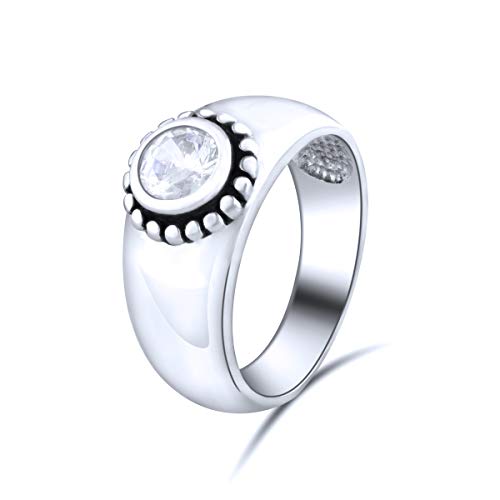 Bague Argent 925 Femme Quiges en Oxyde de Zirconium Haute Qualité