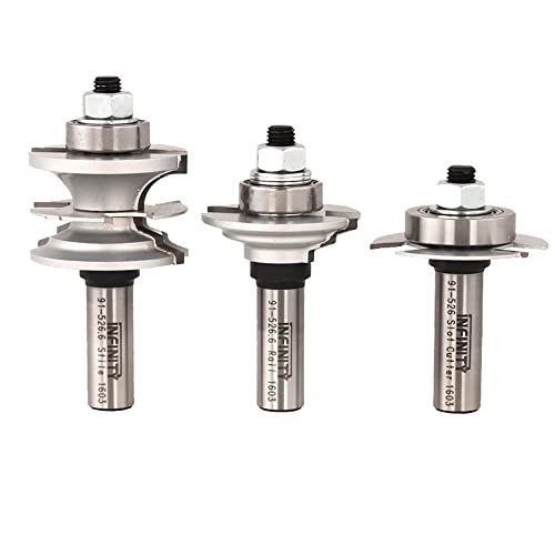 Infinity Cutting Tools 3-Pc. Ultimate Glass Door Making Router Bit ...