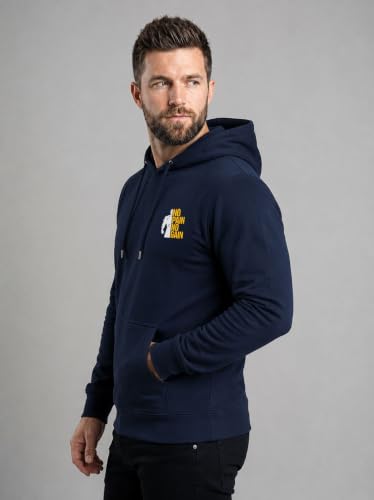 Image of Mens Full Sleeve Graphic Printed Hooded Sweatshirt | No Pain No Gain Print Winter Hoodies for Men | Gym Hoodie Men's
