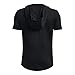 Under Armour Boys' Baseball Short Sleeve Hoodie, Black (001)/White, Youth X-Large