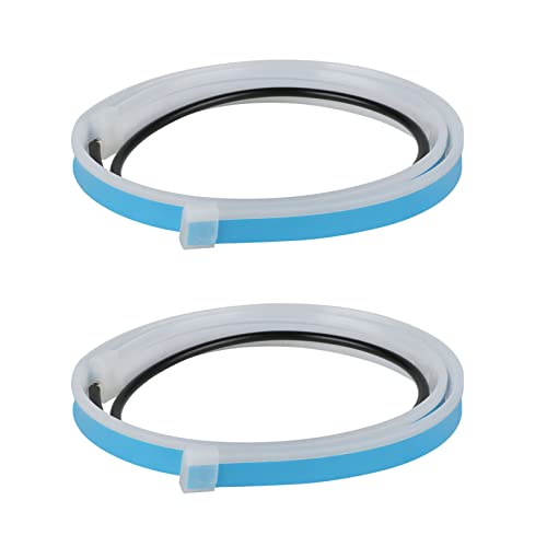 2pcs LED DRL Car Daytime Running Light Flexible Waterproof Strip Auto Headlights White Turn Signal Yellow Brake Flow Lights 12V, 60cm Ice blue & Yellow