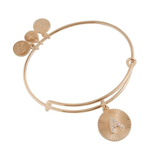Image of Alex and Ani Initial I Pave Starburst Texture Bangle