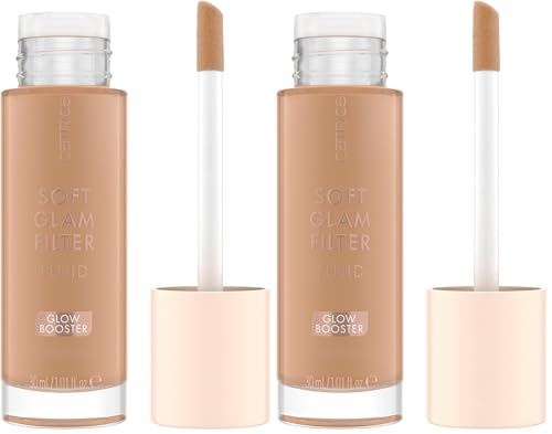 CATRICE Soft Glam Filter Fluid 030 Medium – Getöntes, dezent deckendes Gesichtsfluid – Cremige, ultra-leichte Textur – Mit Vitamin E & Squalan – Make-up Vegan – 30 ml (Packung mit 2)