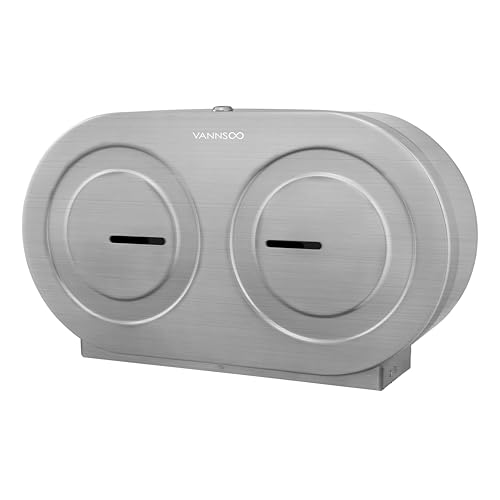 VANNSOO Twin Jumbo Toilet Paper Dispenser Wall Mount, 9