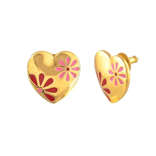 Blossom Heart Stud Earrings