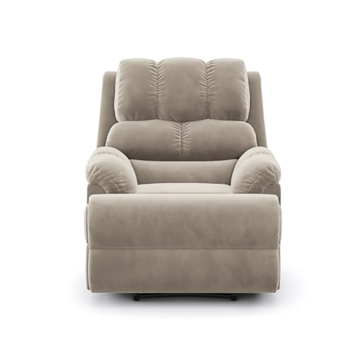 Image of Wakefit Recliner | 3 Year Warranty | Recliner Sofa 1 Seater, XpertGRID Technology, Designed for Supreme Comfort & Relaxation, Easy DIY Assembly, 145 kg Weight Capacity, Electic Virelia (Tuscan Tan)