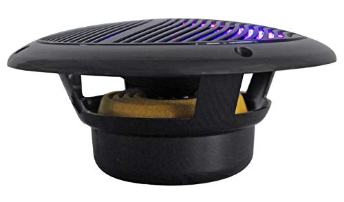 Rockville (4) Rmc65Lb 6.5" 1200W Black Marine Speakers W/Multi Color Led+Remote #TOP2
