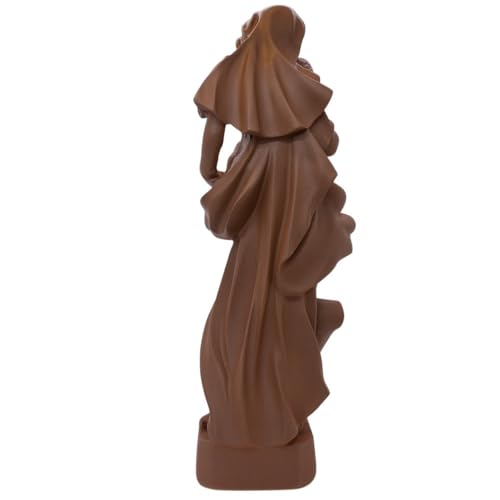 Estatua Baviera Virgen María 11.5 pulg Resina Marrón miniatura 4