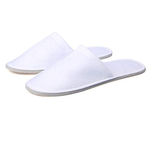 20 Pairs of Disposable Slippers Guest Slippers Open-Toe Indoor Disposable Slippers Flip Flops (Color : Navy Blue)