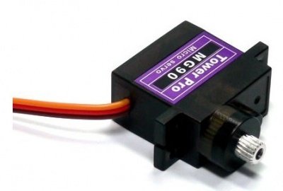 Image of REES52 Mg90s Mini Metal Geared Micro Servo Motor for RC Helicopter Plane Boat Car Trex450 (9 g) - Set of 4 Pieces