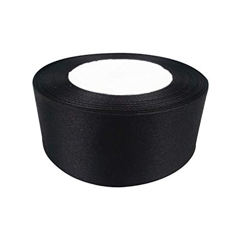 Trimming Shop 40mm Black Satin Ribbon Roll Cover