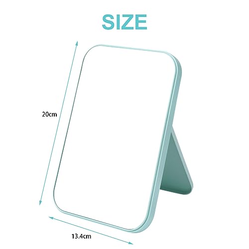 OSDUE 20 * 13.4cm Makeup Mirror, Foldable Desktop Vanity Mirror Portable Rectangular Makeup Travel Mirror with Stand, Desktop Vanity Mirror for Office Desk,Vanity Table, Travel, Camping