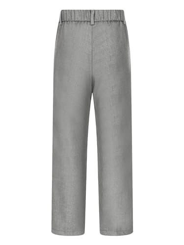 JEYPINMI Boys School Uniform Pant Kids Pull-on Relaxed Fit Stretch Long Trousers Formal Dressy Suit Pants2