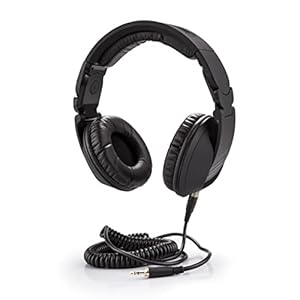 Reloop RHP-20 Knight DJ-Kopfhörer inkl. Tragetasche (drehbar & klappbar, Mini-XLR-zu-6,3mm-Klinke-Kabel 3m) schwarz