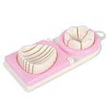 Alipis Multifunktionaler Eierschneider Und Obstschneider Aus Praktischer Küchenfruchtschneider Für Gekochte Eier Gleichmäßige Scheiben Zeitsparendes Schneidewerkzeug Rosa Haushaltsgerät