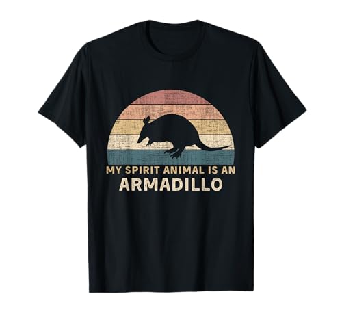 Retro Funny Armadillo Lover My Spirit Animal Is An Armadillo Maglietta