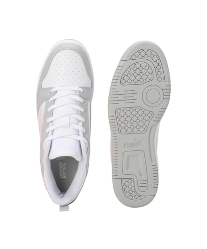 PUMA PUMA Unisex Rebound V6 Low Sneaker, White-Frosty Pink-Cool Light Gray, 8 UK