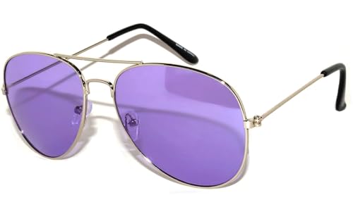 Image of OWL Aviator Pilot Sunglasses for Women and Men Size Medium Gold, Black, Silver, Bronze, Colorful Metal Frame