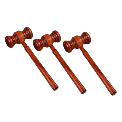 Gatuida 3piezas Martillo Juez Madera Gavels Madera Compactos Lisos Con Acabado Suave Martillo Subasta Práctico Para Abogados y Jueces Diseño Portátil y Ergonómico