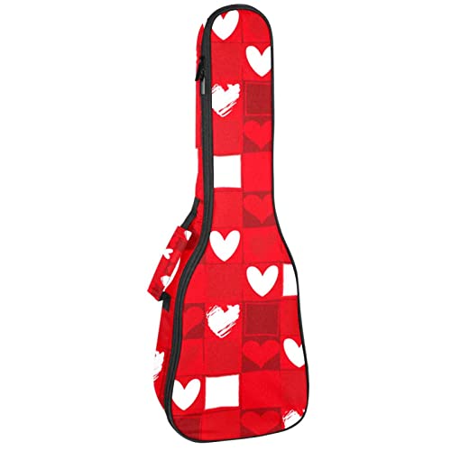 Housse de concert pour ukulélé soprano rembourrée motif mouton noir