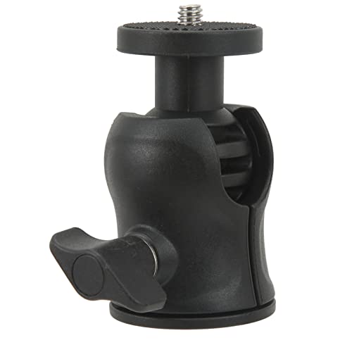 Mini Tripod Head, 360 Degree 1/4 Screw Rotating Tripod Head Rubber Pad for Tripod