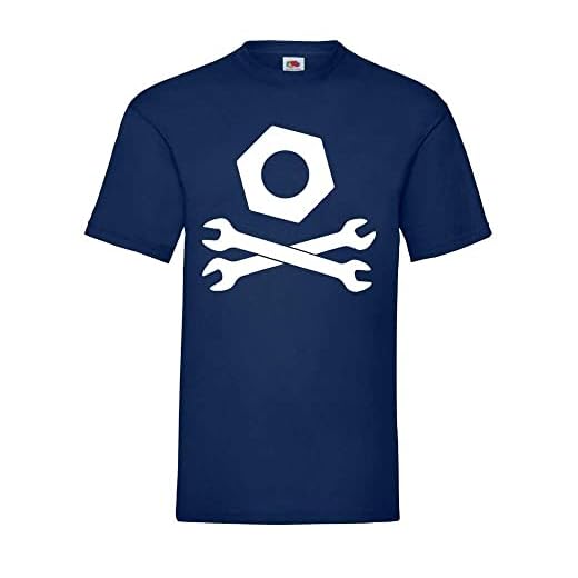 gekreuzte Maulschlüssel mit Mutter Männer T-Shirt Navy 3XL - shirt84.de