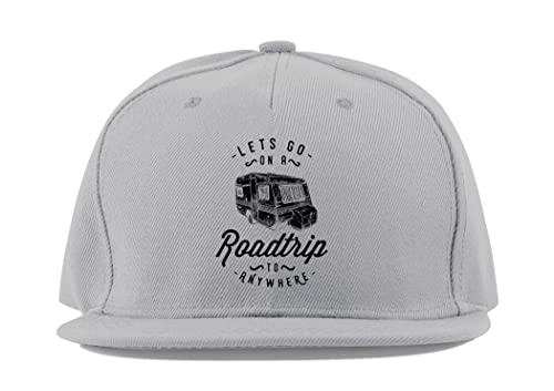 Casquette de baseball unisexe en coton gris avec visière plate, taille unique pour le quotidien