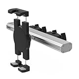 車載用/リモートワークに最適 アルミ合金製 キーボードトレー & タブレットホルダー 前席ヘッドレストポール取り付け (直径1.5cm以下対応) タブレット360度回転・折り畳み式で省スペース 車中でのテレワーク・エンタメを快適に 7-13in (A)